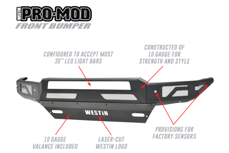 Westin 58-41005 Chevy Silverado 1500 2016-2018 Pro-Mod Front