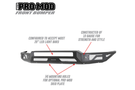Westin 58-41165 Chevy Silverado 2500/3500 2015-2019 Pro-Mod Front Bumper Non-Winch
