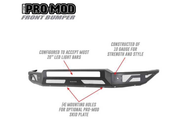 Westin 58-41165 Chevy Silverado 2500/3500 2015-2019 Pro-Mod Front Bumper Non-Winch