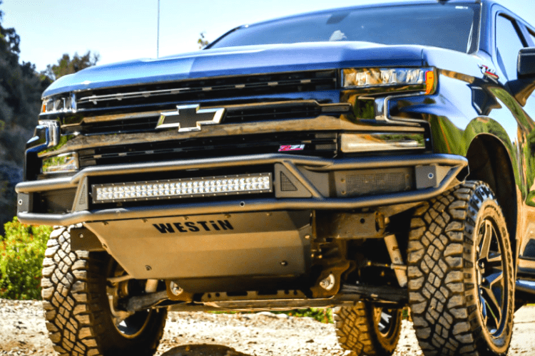 ALL-CARB Front Lower Bumper Cover For 2019-2021 Silverado 1500 – No Vents – Black Plastic Direct Fit