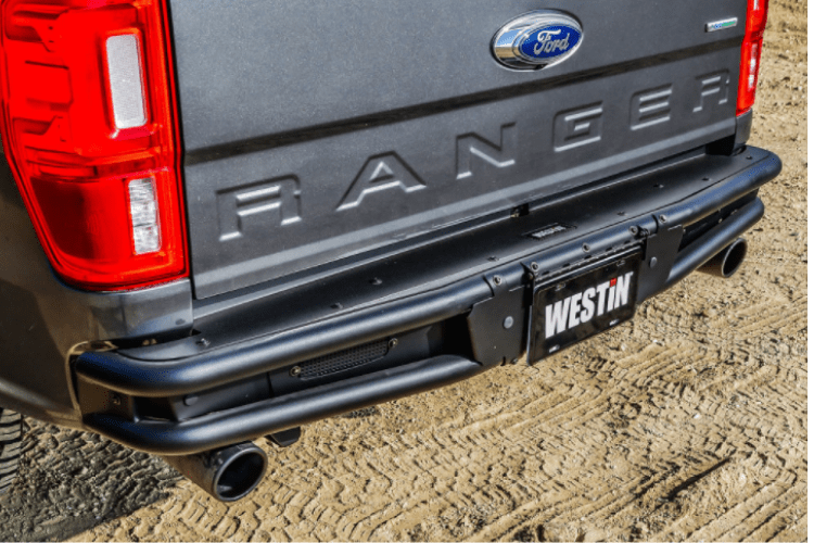 Westin 58-81085 Ford Ranger 2019-2021 Outlaw Rear Bumper Black Finish