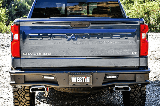 Westin 58-81215 Chevy Silverado 1500 2019-2022 Outlaw Rear Bumper Black Finish