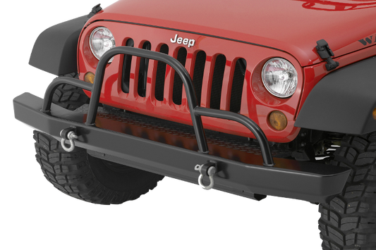 Warrior 59051 Jeep Wrangler JK 2007-2018 Rock Crawler Front Bumper With Brush Guard & D-Ring Mounts