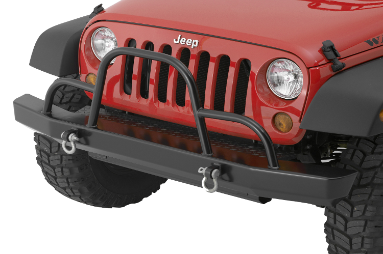 Warrior 59051 Jeep Wrangler JK 2007-2018 Rock Crawler Front Bumper With Brush Guard & D-Ring Mounts