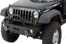 Warrior 59850 Jeep Wrangler JK 2007-2018 Rock Crawler Front Bumper Mid-Width With Pre-Runner Brush Guard