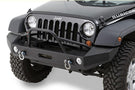 Warrior 59950 Jeep Wrangler JK 2007-2018 Full-Width Rock Crawler Front Bumper with Pre-Runner Brush Guard and Fog Mounts