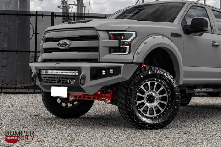 Bodyguard GAF17DN1T Ford F450/F550 Superduty 2017-2022 A2L Base Front Bumper ACC Compatible Single Light Bar Cutout