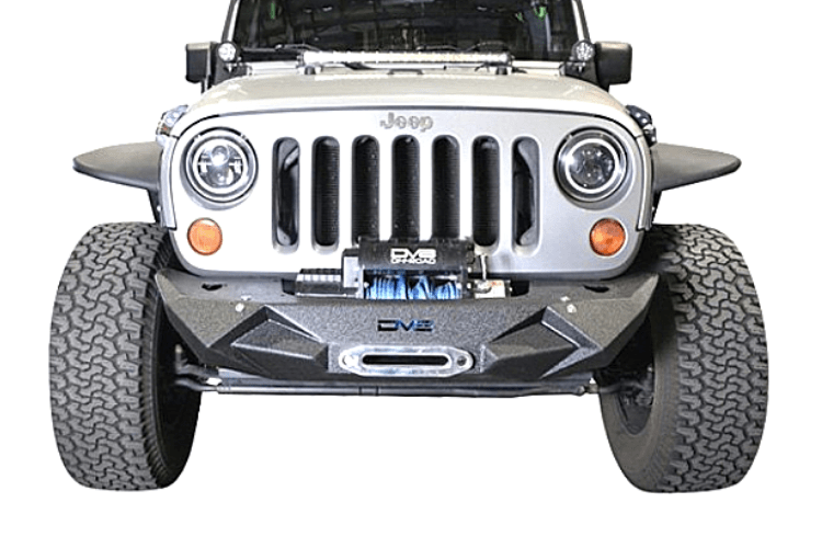 DV8 Offroad Jeep Wrangler JL 2018-2024 Front Bumper Mid-Width with Light Bar Mount Winch Ready FBSHTB-24