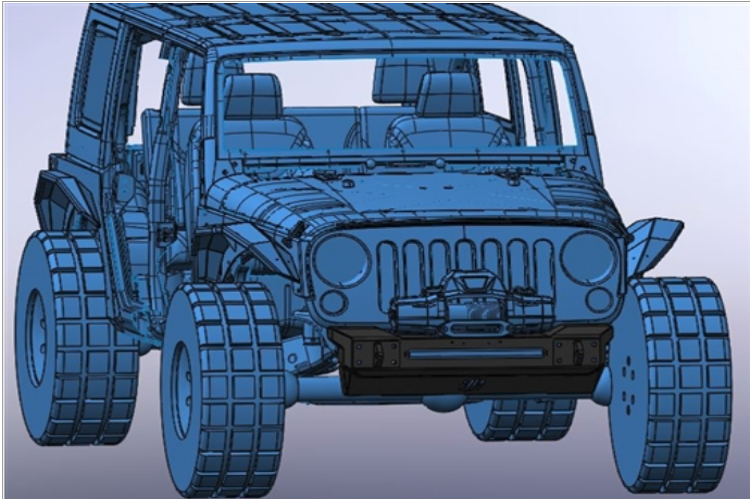 Hammerhead 600-56-0701 Jeep Wrangler JK 2007-2018 Minimalist Front Bumper Winch Ready No Brushguard