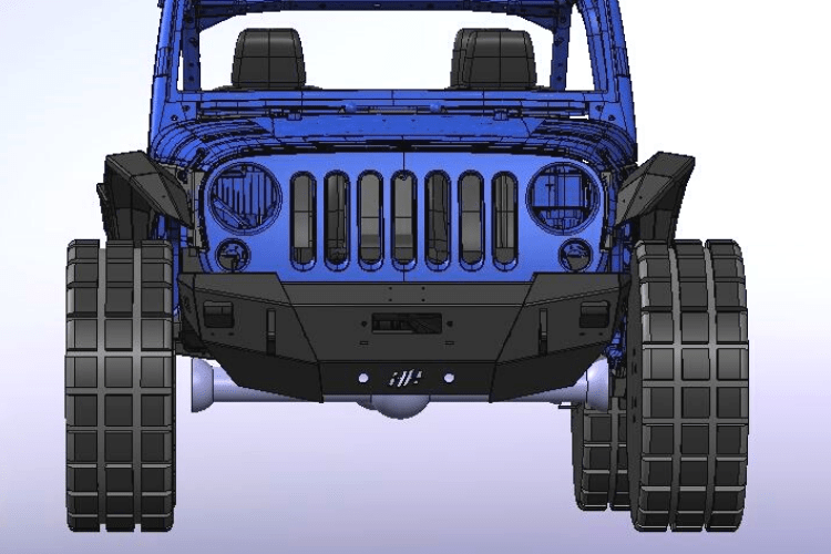 Hammerhead 600-56-0909 Jeep Wrangler JK 2007-2018 Stubby X-Series Front Bumper Winch Ready
