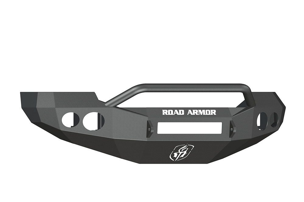 Road Armor 60504B-NW 2005-2007 Ford F250/F350/F450 Superduty, Ford Excursion Front Bumper, Black Finish, Pre-Runner Style, Stealth Series, Round Fog Light Hole, Non-Winch