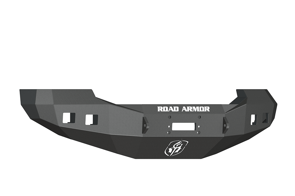 Road Armor 605R0B 2005-2007 Ford F250/F350/F450 Superduty, Ford Excursion Front Bumper, Black Finish, No Guard, Stealth Series, Square Fog Light Hole, Winch-Ready