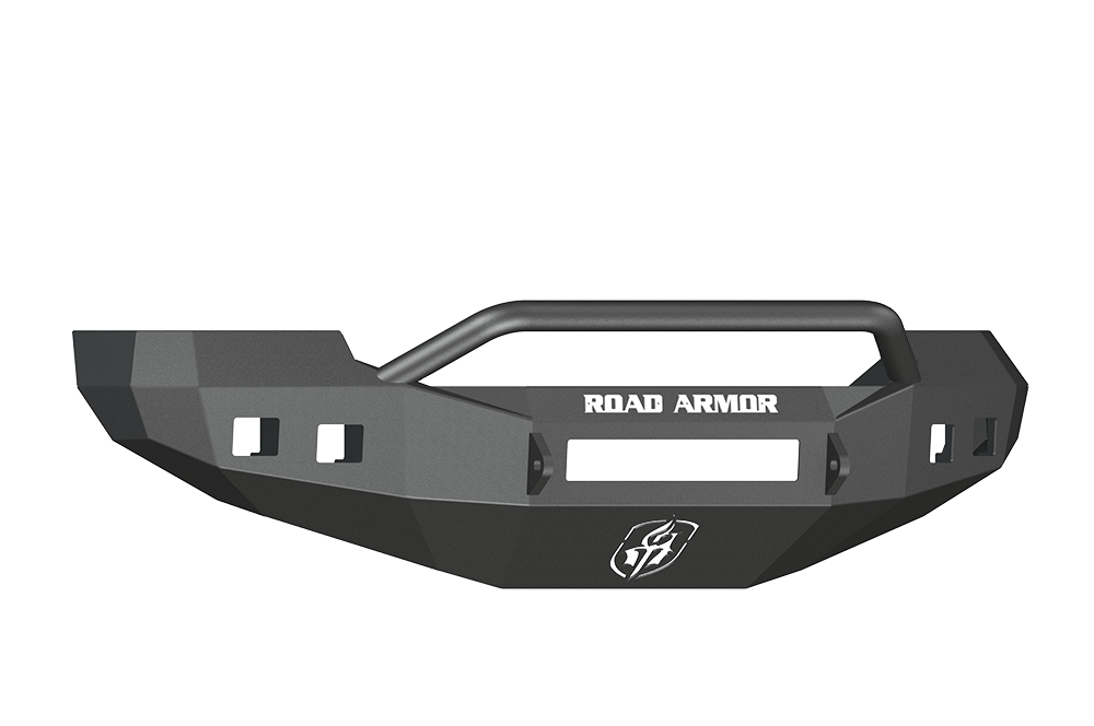 Road Armor 605R4B-NW 2005-2007 Ford F250/F350/F450 Superduty Stealth Front Non-Winch Bumper Pre-Runner Style, Black Finish and Square Fog Light Hole