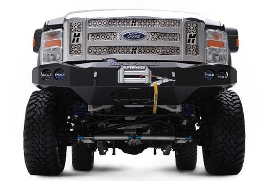 Road Armor 60800B 2008-2010 Ford F250/F350/F450 Superduty Front Bumper, Black Finish, No Guard, Stealth Series, Round Fog Light Hole, Winch-Ready