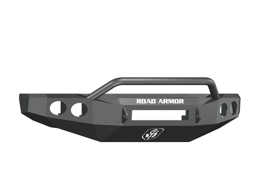 Road Armor 60804B-NW 2008-2010 Ford F250/F350/F450 Superduty Front Bumper, Black Finish, Pre-Runner Style, Stealth Series, Round Fog Light Hole, Non-Winch