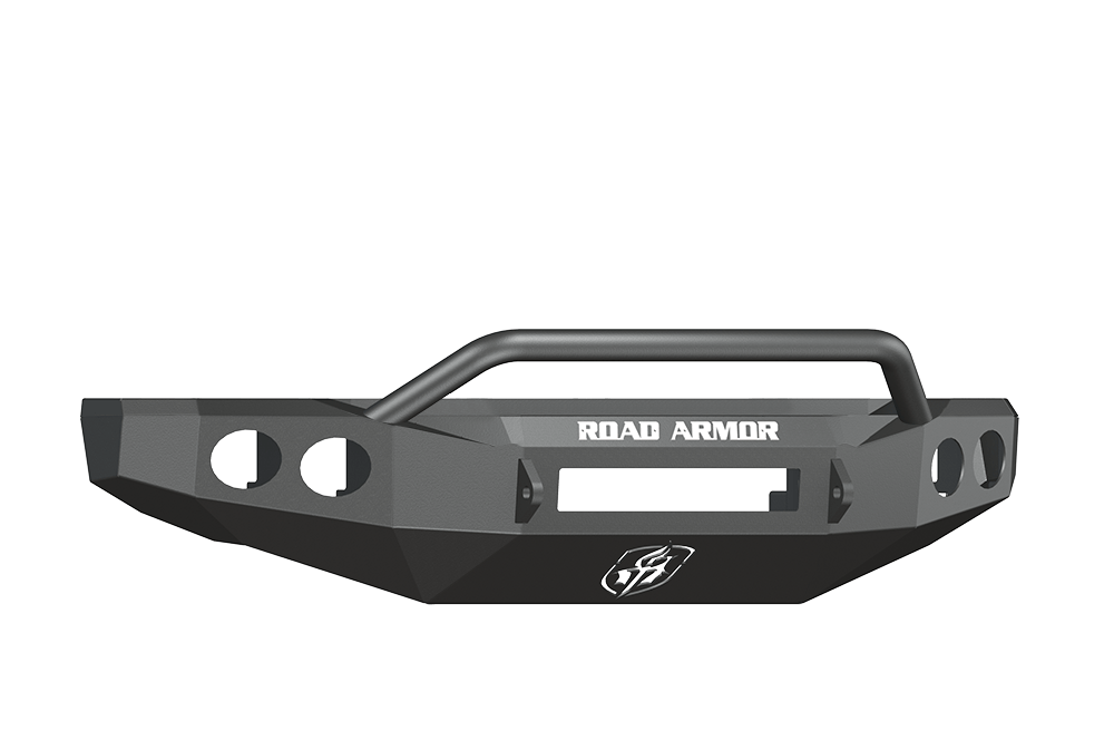 Road Armor 60804B-NW 2008-2010 Ford F250/F350/F450 Superduty Front Bumper, Black Finish, Pre-Runner Style, Stealth Series, Round Fog Light Hole, Non-Winch