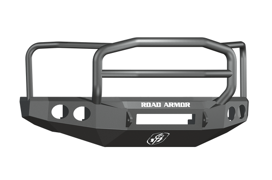 Road Armor 60805B-NW 2008-2010 Ford F250/F350/F450 Superduty Front Bumper, Black Finish, Lonestar Guard, Stealth Series, Round Fog Light Hole, Non-Winch