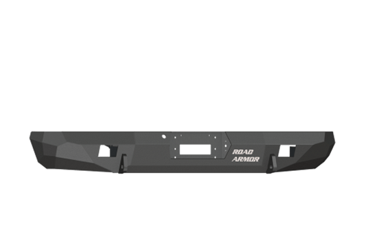 Road Armor 61000B 1999-2007 Ford F250/F350/F450 Superduty Rear Bumper, Black Finish, No Guard, Stealth Series, Rectangle, Winch-Ready