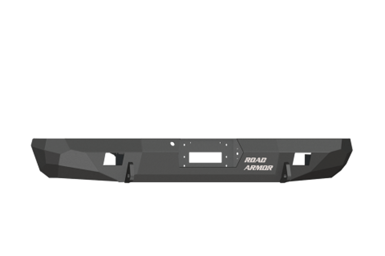 Road Armor 61000B 1999-2007 Ford F250/F350/F450 Superduty Rear Bumper, Black Finish, No Guard, Stealth Series, Rectangle, Winch-Ready