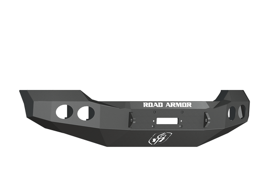 Road Armor 61100B 2011-2016 Ford F250/F350/F450 Superduty Front Bumper, Black Finish, No Guard, Stealth Series, Round Fog Light Hole, Winch-Ready