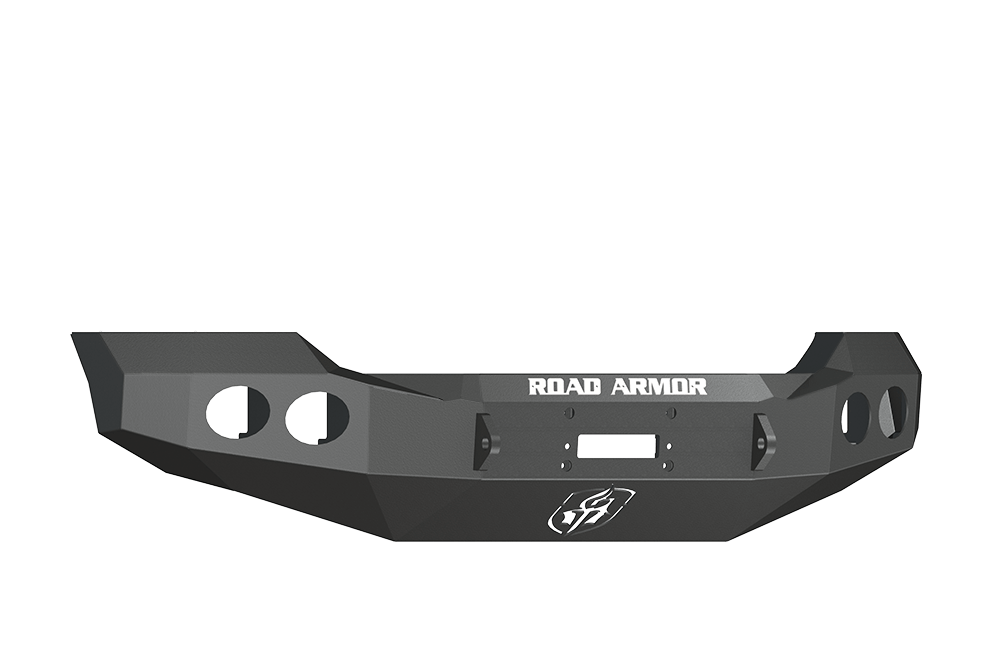 Road Armor 61100B 2011-2016 Ford F250/F350/F450 Superduty Front Bumper, Black Finish, No Guard, Stealth Series, Round Fog Light Hole, Winch-Ready
