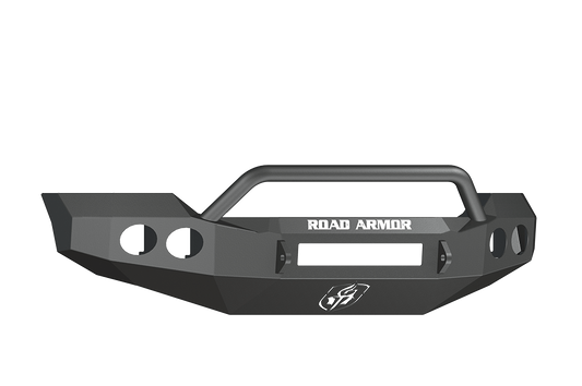 Road Armor 61104B-NW 2011-2016 Ford F250/F350/F450 Superduty Front Bumper, Black Finish, Pre-Runner Style, Stealth Series, Round Fog Light Hole, Non-Winch