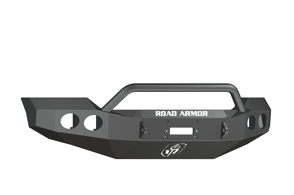 Road Armor 61104B 2011-2016 Ford F250/F350/F450 Superduty Front Bumper, Black Finish, Pre-Runner Style, Stealth Series, Round Fog Light Hole, Winch-Ready