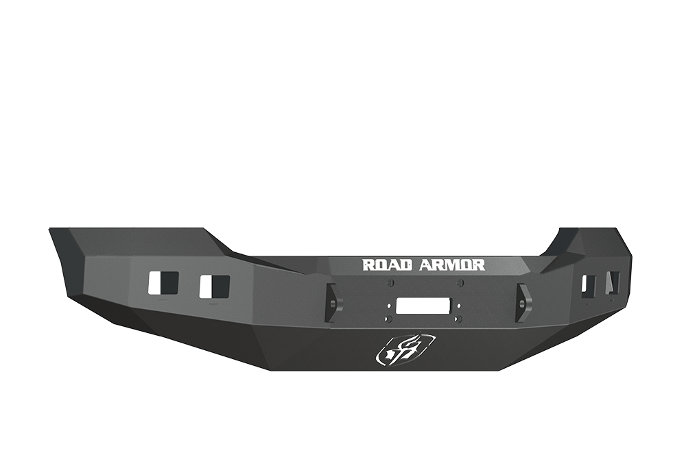 Road Armor 611R0B 2011-2016 Ford F250/F350/F450 Superduty Front Bumper, Black Finish, No Guard, Stealth Series, Square Fog Light Hole, Winch-Ready