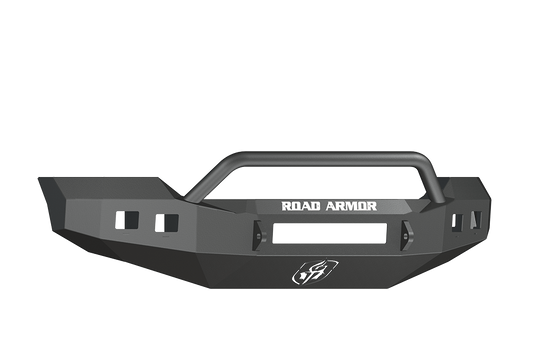 Road Armor 611R4B-NW 2011-2016 Ford F250/F350/F450 Superduty Front Bumper, Black Finish, Pre-Runner Style, Stealth Series, Square Fog Light Hole, Non-Winch