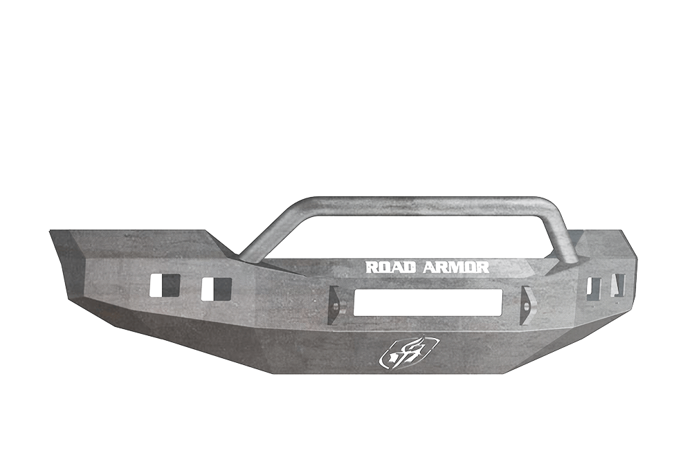 Road Armor 611R4Z-NW 2011-2016 Ford F250/F350/F450 Superduty Front Bumper, Raw, Pre-Runner Style, Stealth Series, Square Fog Light Hole, Non-Winch