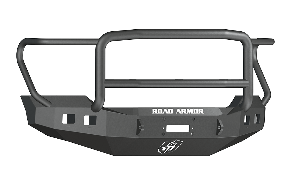 Road Armor 611R5B 2011-2016 Ford F250/F350/F450 Superduty Front Bumper, Black Finish, Lonestar Guard, Stealth Series, Square Fog Light Hole, Winch-Ready