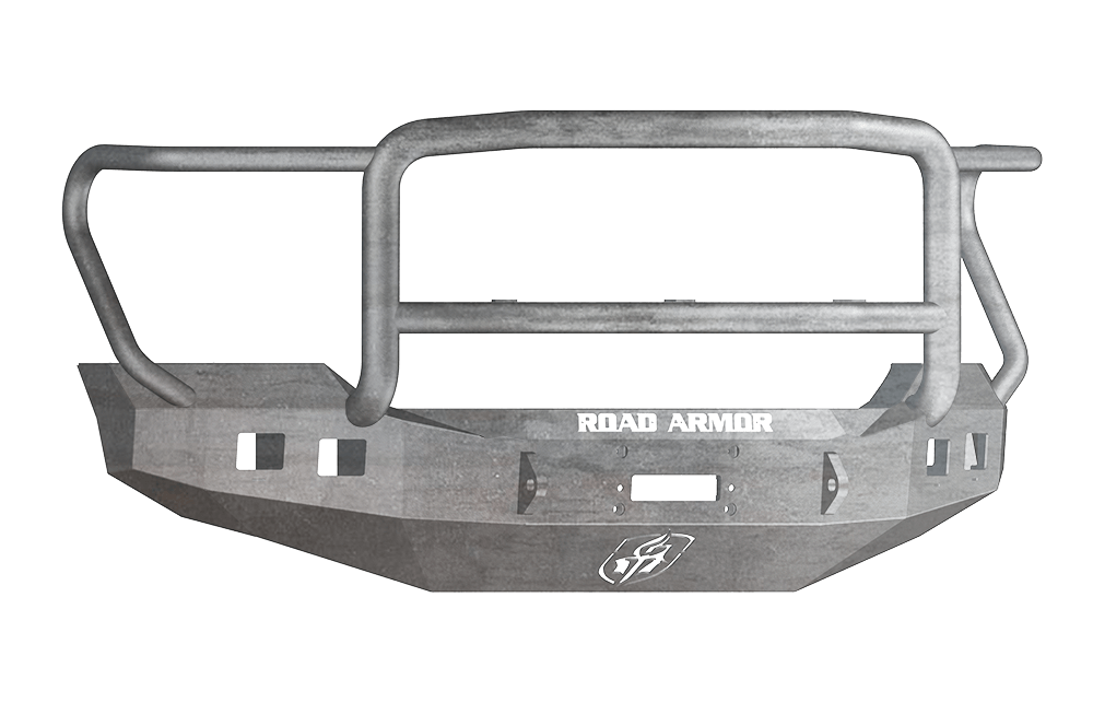 Road Armor 611R5Z 2011-2016 Ford F250/F350/F450 Superduty Front Bumper, Raw, Lonestar Guard, Stealth Series, Square Fog Light Hole, Winch-Ready