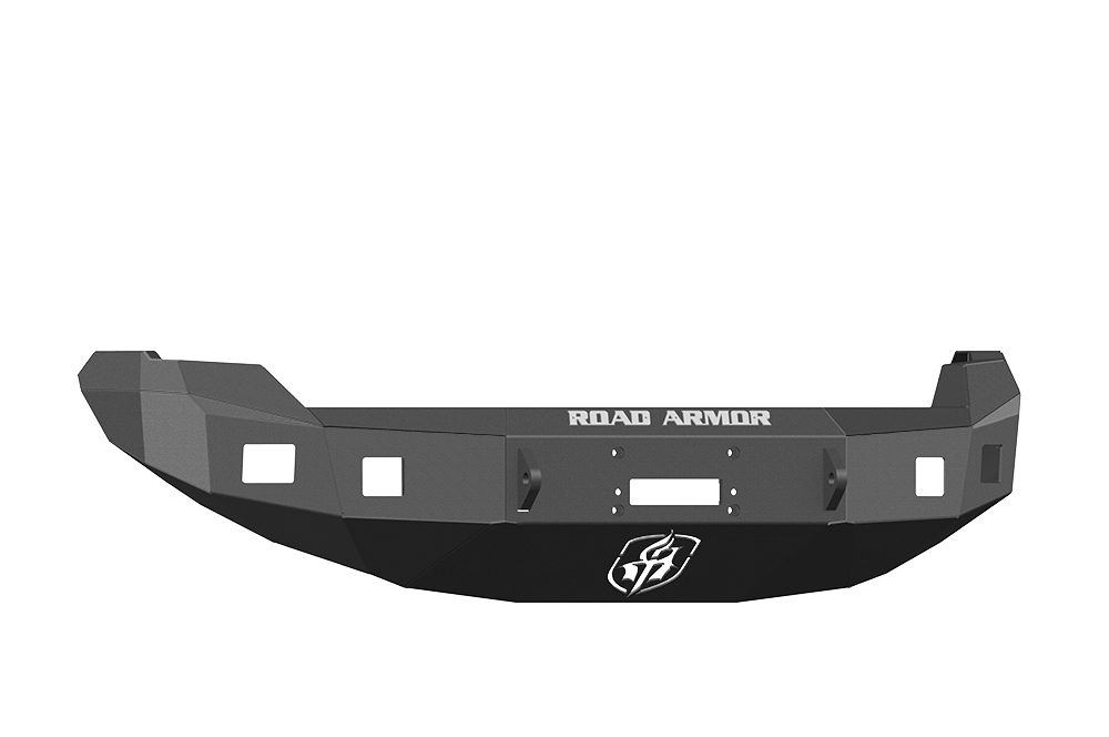 Road Armor 613R0B 2009-2014 Ford F150 Front Bumper, Black Finish, No Guard, Stealth Series, Square Fog Light Hole, Winch-Ready