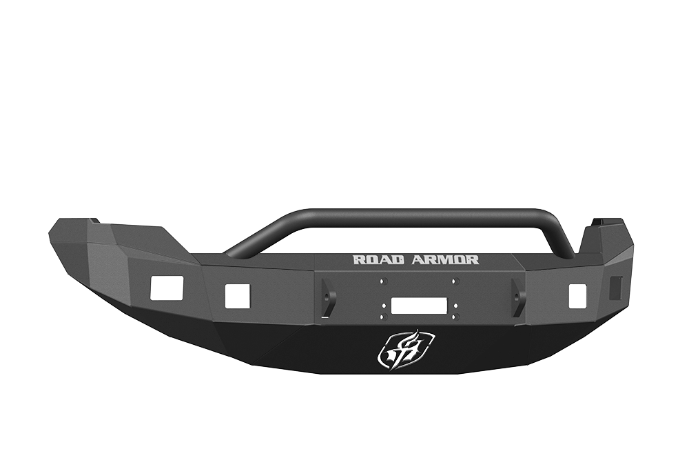 Road Armor 613R4B 2009-2014 Ford F150 Front Bumper, Black Finish, Pre-Runner Style, Stealth Series, Square Fog Light Hole, Winch-Ready