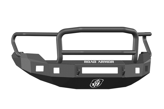 Road Armor 613R5B-NW 2009-2014 Ford F150 Front Bumper, Black Finish, Lonestar Guard, Stealth Series, Square Fog Light Hole, Non-Winch