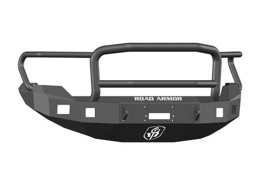 Road Armor 613R5B 2009-2014 Ford F150 Front Bumper, Black Finish, Lonestar Guard, Stealth Series, Square Fog Light Hole, Winch-Ready