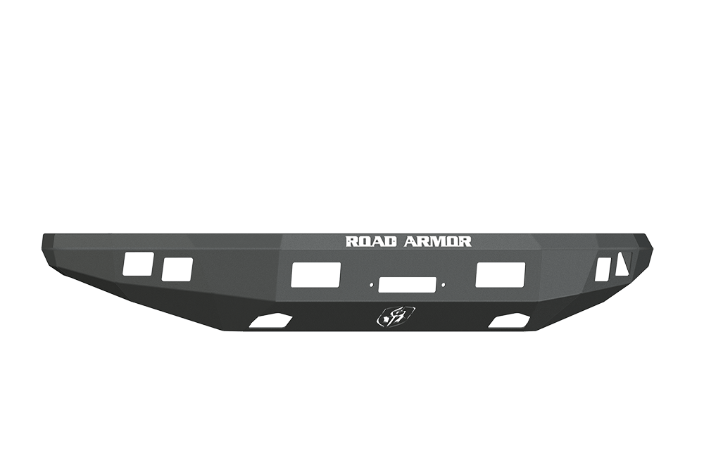 Road Armor 614R0B 2010-2014 Ford F150 Raptor Front Bumper, Black Finish, No Guard, Stealth Series, Square Fog Light Hole, Winch-Ready