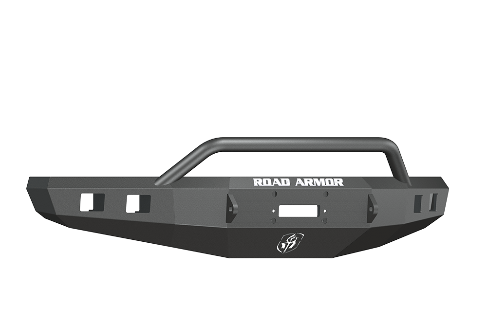 Road Armor 615R4B 2015-2017 Ford F150 Front Bumper, Black Finish, Pre-Runner Style, Stealth Series, Square Fog Light Hole, Winch-Ready