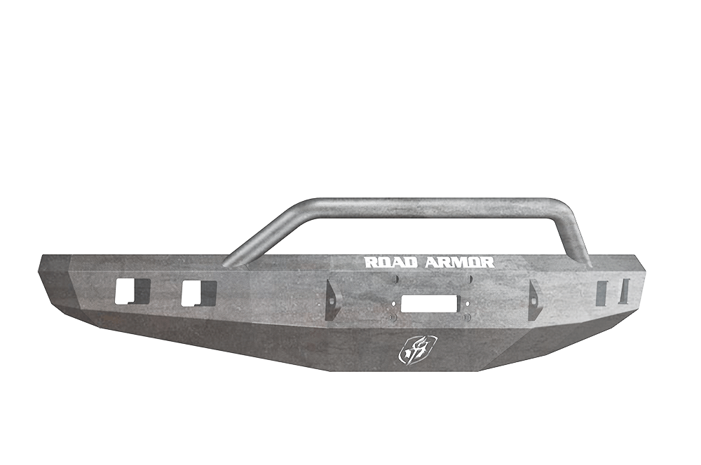 Road Armor 615R4Z 2015-2017 Ford F150 Front Bumper, Raw, Pre-Runner Style, Stealth Series, Square Fog Light Hole, Winch-Ready
