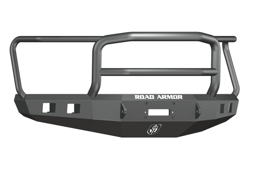 Road Armor 615R5B 2015-2017 Ford F150 Front Bumper, Black Finish, Lonestar Guard, Stealth Series, Square Fog Light Hole, Winch-Ready