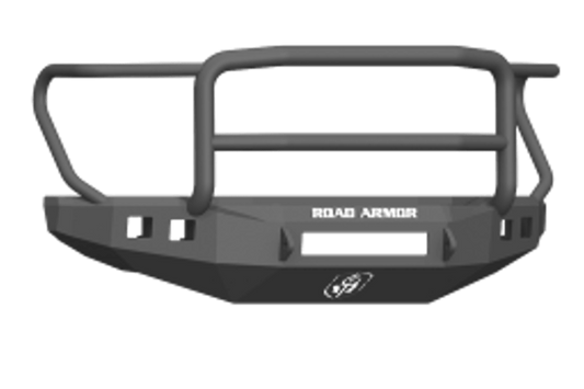 Road Armor 61745B-NW 2017-2018 Ford F450/F550 Superduty Stealth Front Non-Winch Bumper Lonestar Guard, Black Finish and Square Fog Light Hole