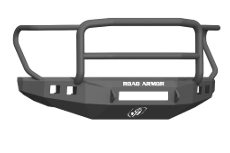 Road Armor 61745B-NW 2017-2018 Ford F450/F550 Superduty Stealth Front Non-Winch Bumper Lonestar Guard, Black Finish and Square Fog Light Hole
