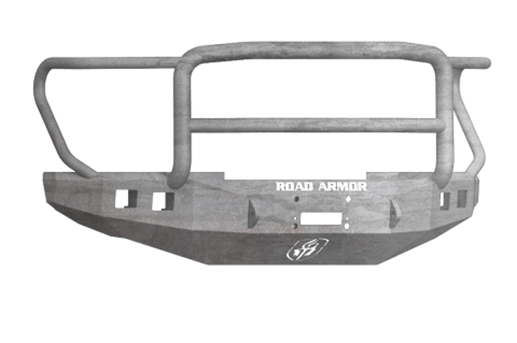Road Armor 61745z Ford F450/F550 Superduty 2017-2018 Stealth Front Bumper Lonestar Guard Winch Ready with Square Light Holes
