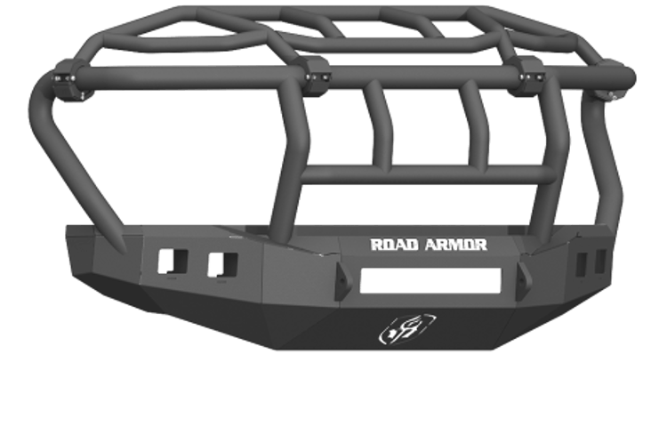 Road Armor 617F3B-NW 2017-2022 Ford F250/F350 Superduty Stealth Front Non-Winch Bumper Intimidator, Black Finish and Square Fog Light Hole