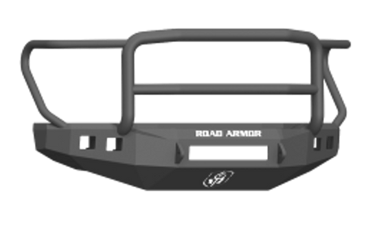 Road Armor 617F5B-NW 2017-2018 Ford F250/F350 Superduty Stealth Front Non-Winch Bumper Lonestar Guard, Black Finish and Square Fog Light Hole