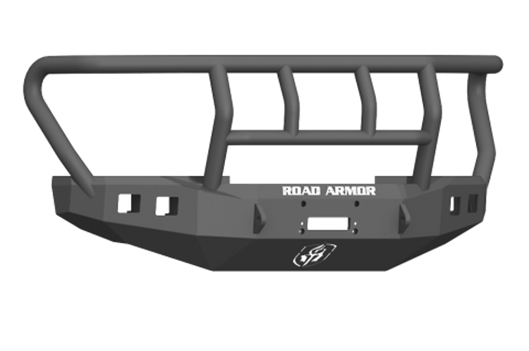 Road Armor Stealth 617f2b Ford F250/F350 Superduty 2017-2022 Front Bumper Titan II Guard Winch Ready with Square Light Holes