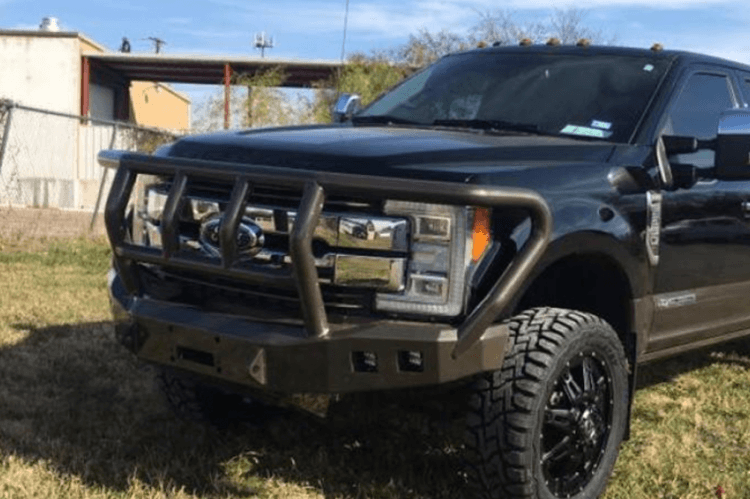 Road Armor Stealth 617f2b Ford F250/F350 Superduty 2017-2022 Front Bumper Titan II Guard Winch Ready with Square Light Holes