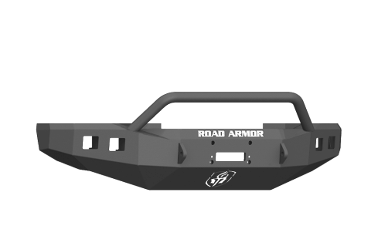 Road Armor 617f4b Ford F250/F350 Superduty 2017-2018 Stealth Front Bumper Pre-Runner Guard Winch Ready with Square Light Holes