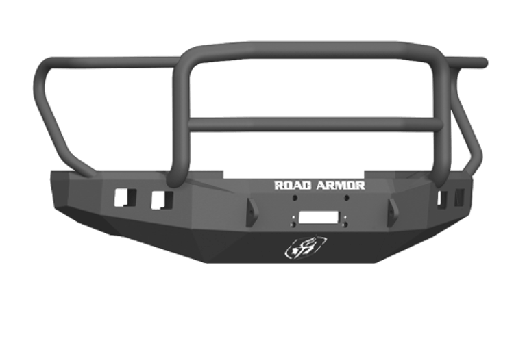 Road Armor 617f5b Ford F250/F350 Superduty 2017-2018 Stealth Front Bumper Lonestar Guard Winch Ready with Square Light Holes