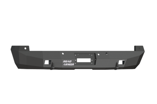 Road Armor 618S0B 2008-2016 Ford F250/F350/F450 Superduty Rear Bumper, Black Finish, Sensor, Stealth Series, Rectangle, Winch-Ready